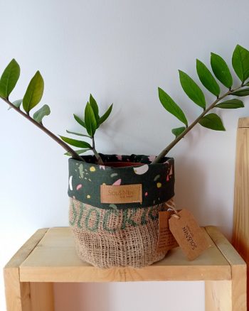 Cache-pot FLORA Ø13cm Toile de Jute / Arty Kaki