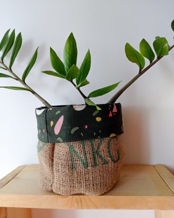 Cache-pot FLORA Ø13cm Toile de Jute / Arty Kaki – Image 2