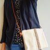 Sac Bandoulière SUMMER Coton tissé teint écru et rayures blanches – Image 5