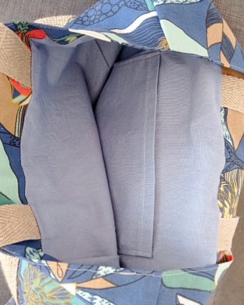 Sac LINA Coton Tropical bleu – Image 4