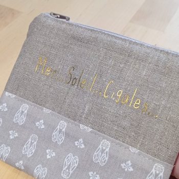 Pochette LOVESUMMER "MER...SOLEIL...CIGALES..." Cigales Beige – Image 3