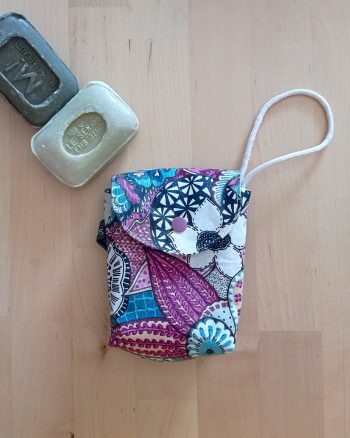 Pochette à savon SOAPY enduite Fleurs Suzanne – Image 2