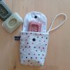 Pochette à savon SOAPY enduite Ecru pois multico