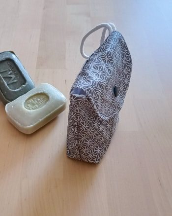 Pochette à savon SOAPY enduite Saki Taupe – Image 4