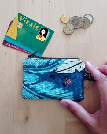 Porte monnaie/cartes SLIMMY Désirade Vert Paon
