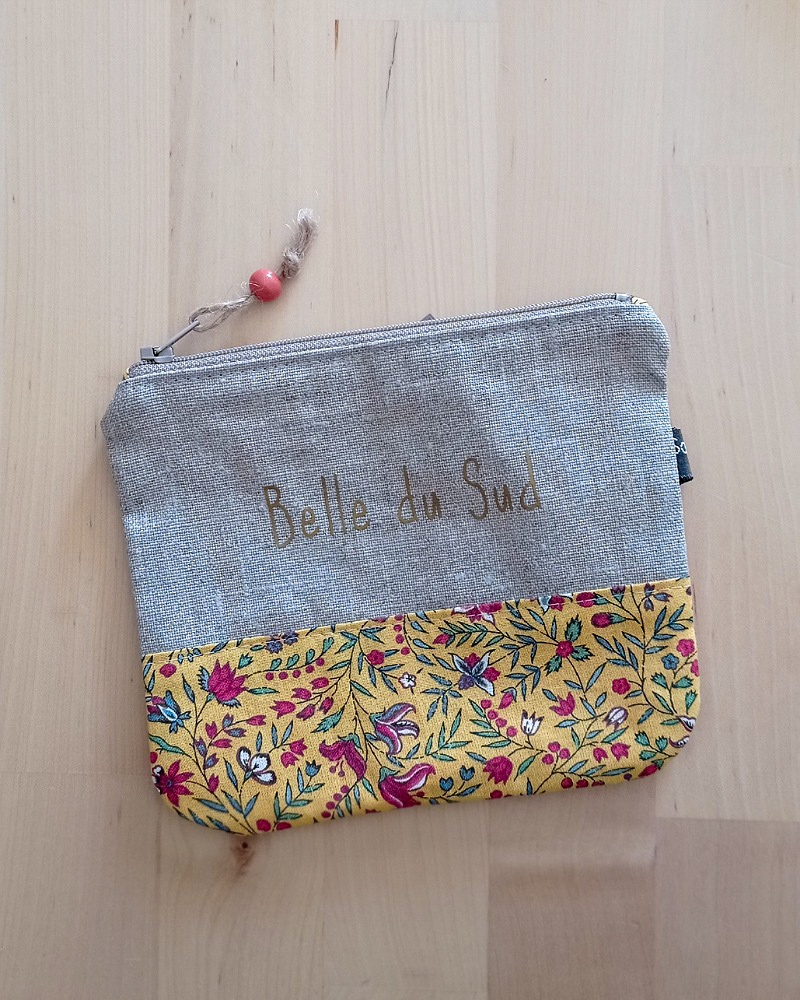 Pochette LOVESUMMER "BELLE DU SUD" Indienne Jaune