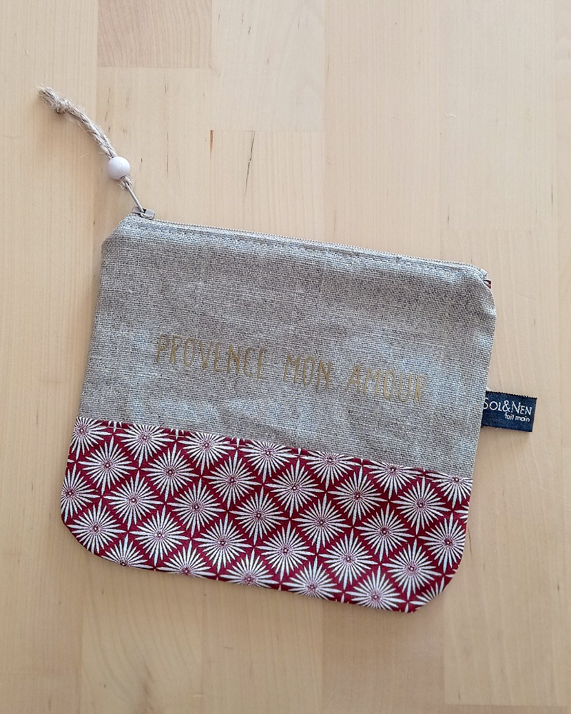 Pochette LOVESUMMER "PROVENCE MON AMOUR" Oriental Terre cuite