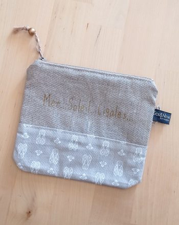 Pochette LOVESUMMER "MER...SOLEIL...CIGALES..." Cigales Beige