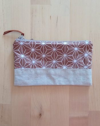 Pochette LILY Asanoha curry coton lurex – Image 5