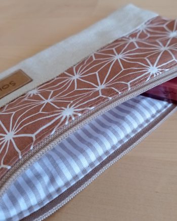 Pochette LILY Asanoha curry coton lurex – Image 6