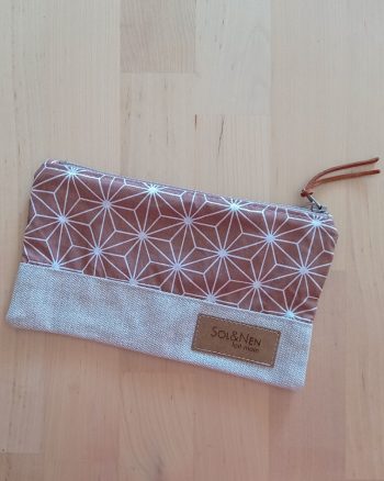 Pochette LILY Asanoha curry coton lurex – Image 3