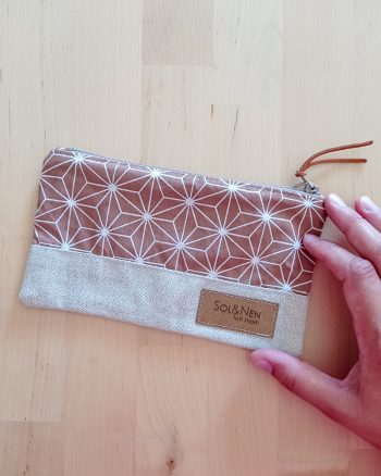 Pochette LILY Asanoha curry coton lurex – Image 2
