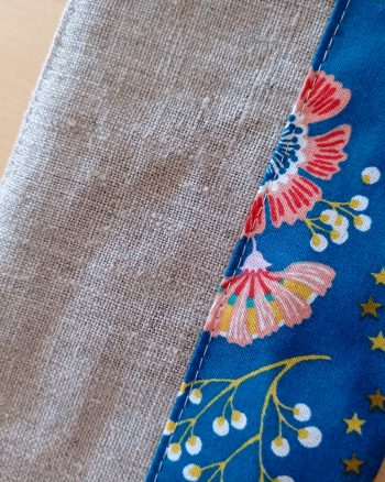 Pochette MAMAN Lin Floralies bleues – Image 6