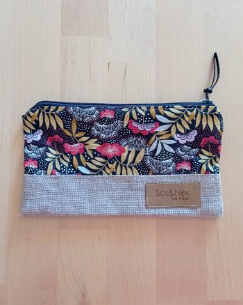 pochette tissu fait main rangement sac