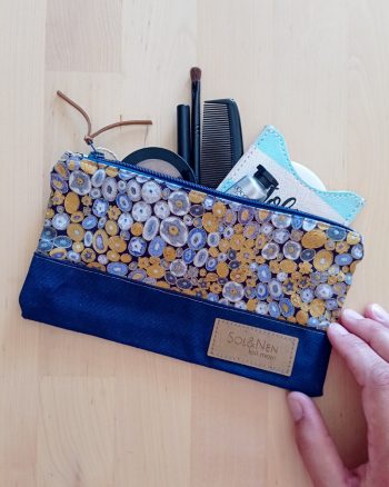 Pochette LILY Klimt bleu marine