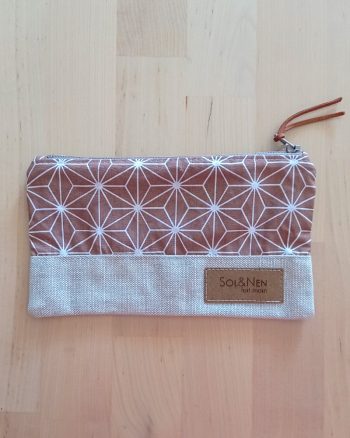 Pochette LILY Asanoha curry coton lurex – Image 4