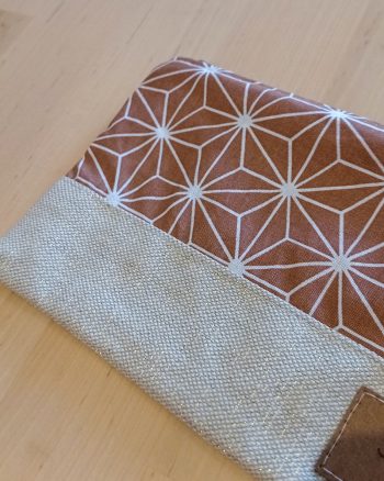 Pochette LILY Asanoha curry coton lurex – Image 7