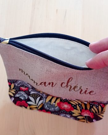 Pochette LOVEMUM "Maman chérie" Nagoya Noir multicolore – Image 4