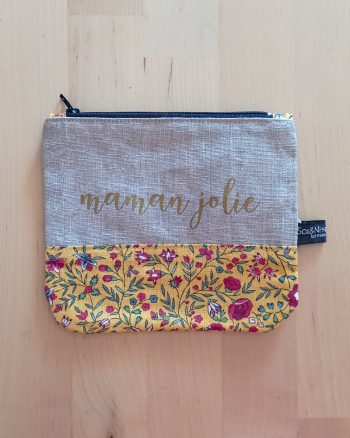 Pochette LOVEMUM "Maman jolie" Indienne jaune – Image 2