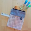 pochette de voyage upcycle transparente