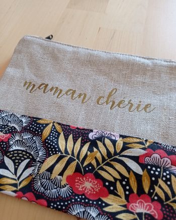 Pochette LOVEMUM "Maman chérie" Nagoya Noir multicolore – Image 3