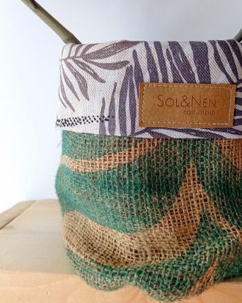 Cache-pot FLORA Ø13cm Toile de Jute / Jungle vert – Image 5