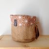 Cache-pot FLORA Ø9cm Toile de Jute / Asanoha curry – Image 5