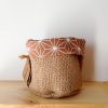 Cache-pot FLORA Ø9cm Toile de Jute / Asanoha curry – Image 4