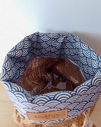 Cache-pot FLORA Ø13cm Toile de Jute / Sushi Bleu – Image 6