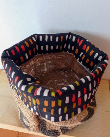 Cache-pot FLORA Ø13cm Toile de Jute / Poppy pain pallet Noir – Image 6