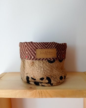 Cache-pot FLORA Ø11cm Toile de Jute / Ethnic marron – Image 3