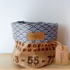 Cache-pot FLORA Ø13cm Toile de Jute / Sushi Bleu – Image 3