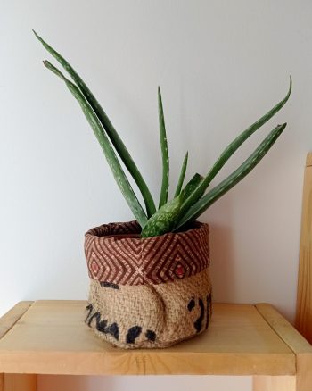 Cache-pot FLORA Ø11cm Toile de Jute / Ethnic marron – Image 2