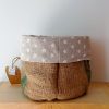 Cache-pot FLORA Ø13cm Toile de Jute / Etoiles blanches – Image 5