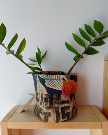 Cache-pot FLORA Ø13cm Toile de Jute / Tropical Jungle – Image 2