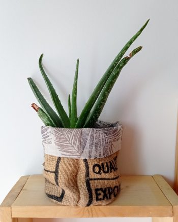 Cache-pot FLORA Ø13cm Toile de Jute / Jungle – Image 2