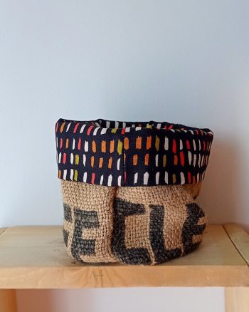 Cache-pot FLORA Ø13cm Toile de Jute / Poppy pain pallet Noir – Image 4