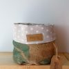 Cache-pot FLORA Ø13cm Toile de Jute / Etoiles blanches – Image 4