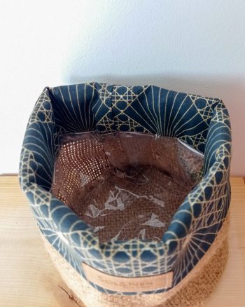 Cache-pot FLORA Ø13cm Toile de Jute / Cannage ardoise – Image 6