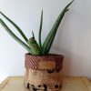 Cache-pot FLORA Ø11cm Toile de Jute / Ethnic marron