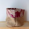 Cache-pot FLORA Ø13cm Toile de Jute / Sazzy bordeaux – Image 4