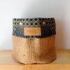 Cache-pot FLORA Ø13cm Toile de Jute / Cannage ardoise – Image 3