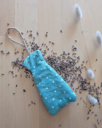 Sachet de lavande CIGALE Vert d'eau Pois blancs