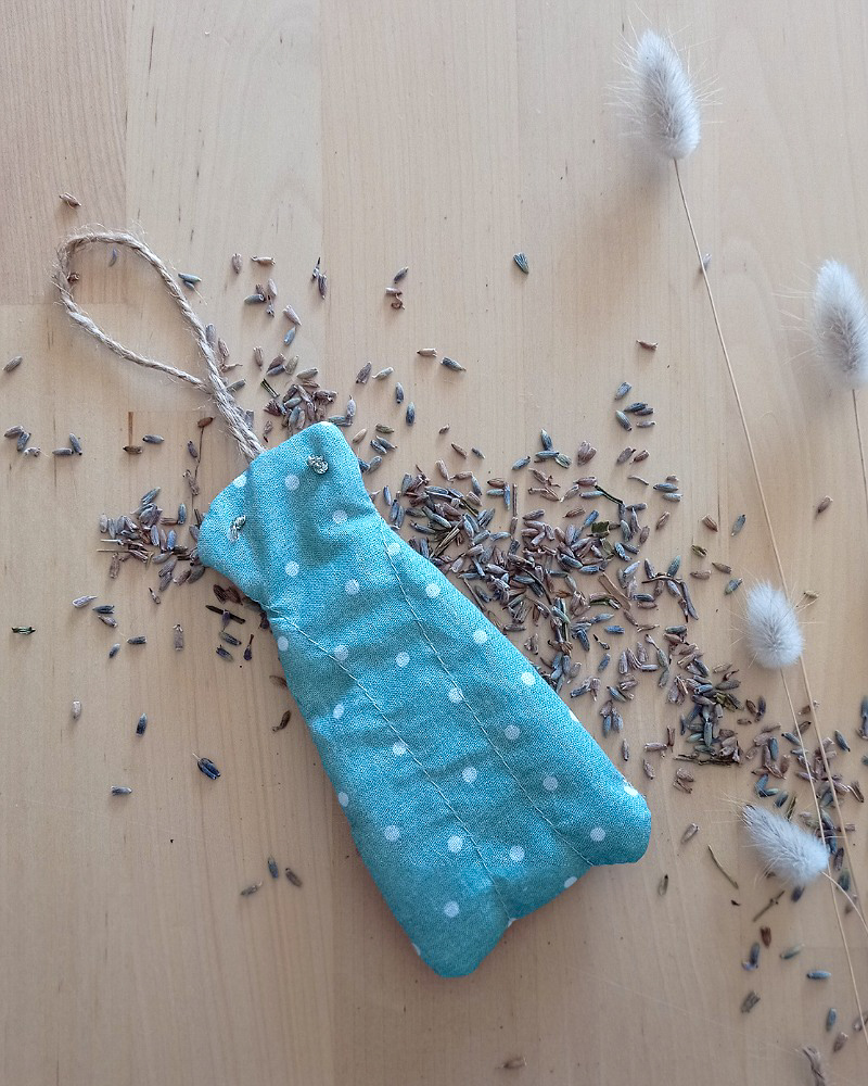Sachet de lavande CIGALE Vert d'eau Pois blancs