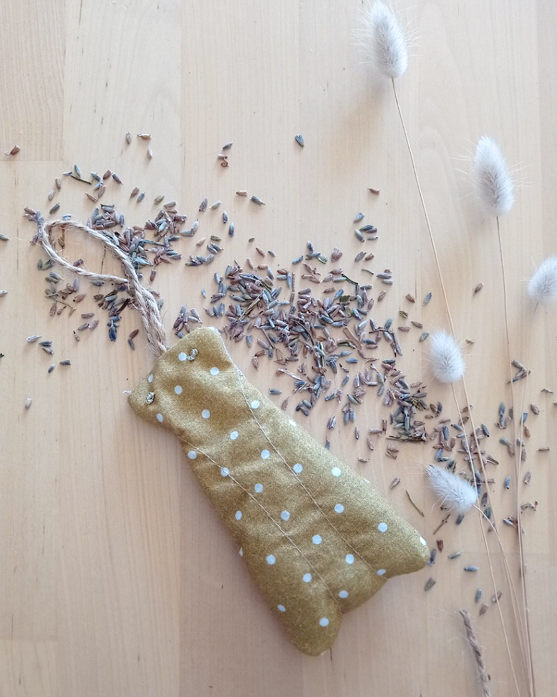 Sachet de lavande CIGALE Moutarde Pois blancs