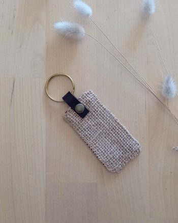 Porte clés tissu UPCYCLE Sushi rouge – Image 2