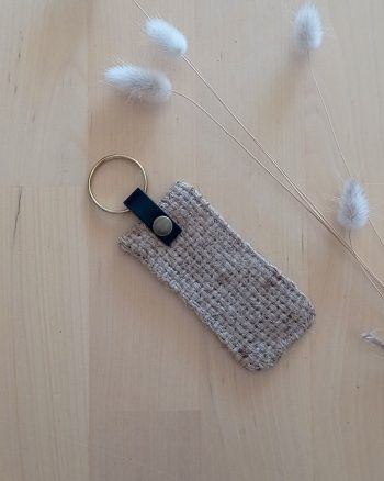 Porte clés tissu UPCYCLE Fleurs suzanne – Image 2