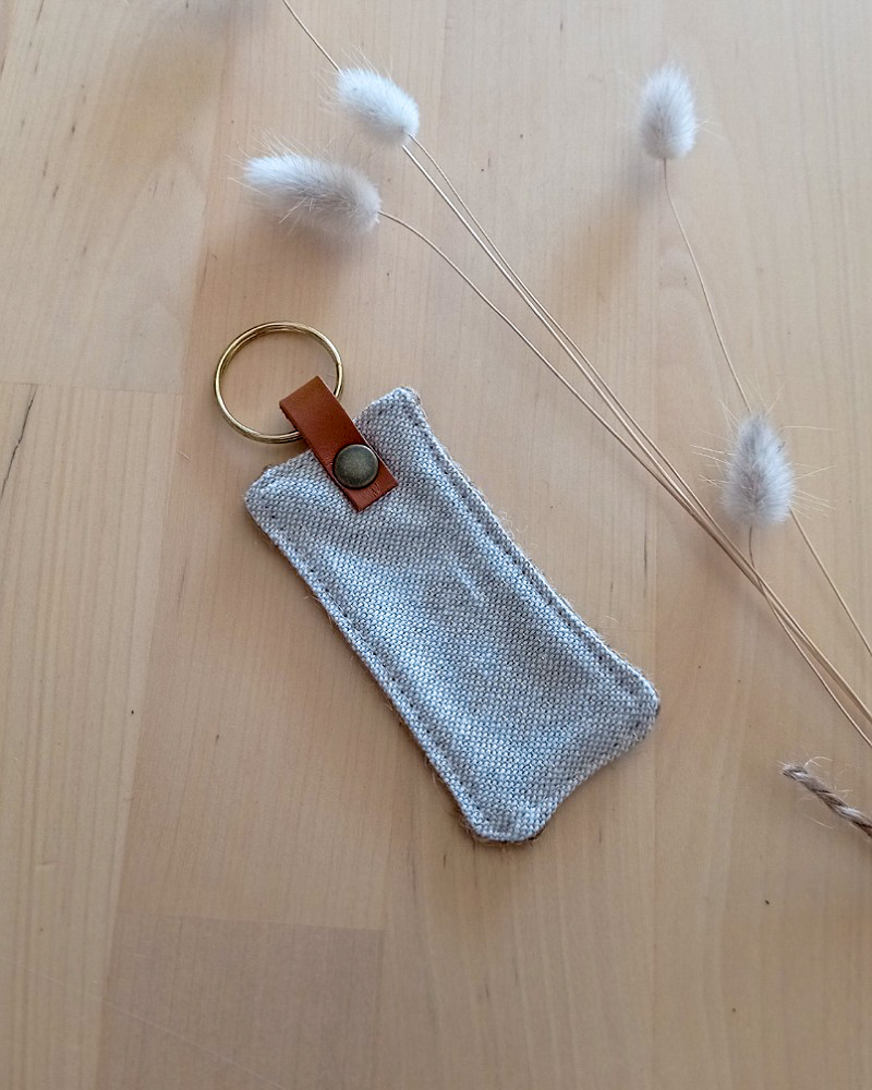 Porte clés tissu UPCYCLE Coton doré