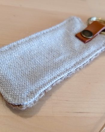 Porte clés tissu UPCYCLE Coton doré – Image 3