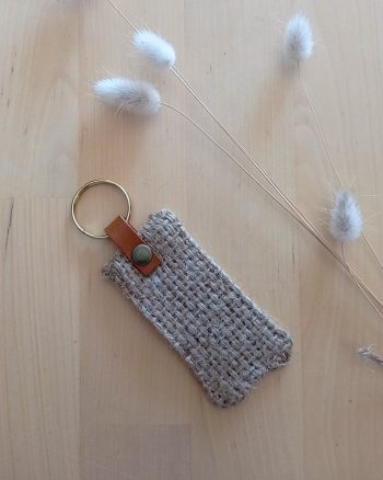 Porte clés tissu UPCYCLE Coton doré – Image 2